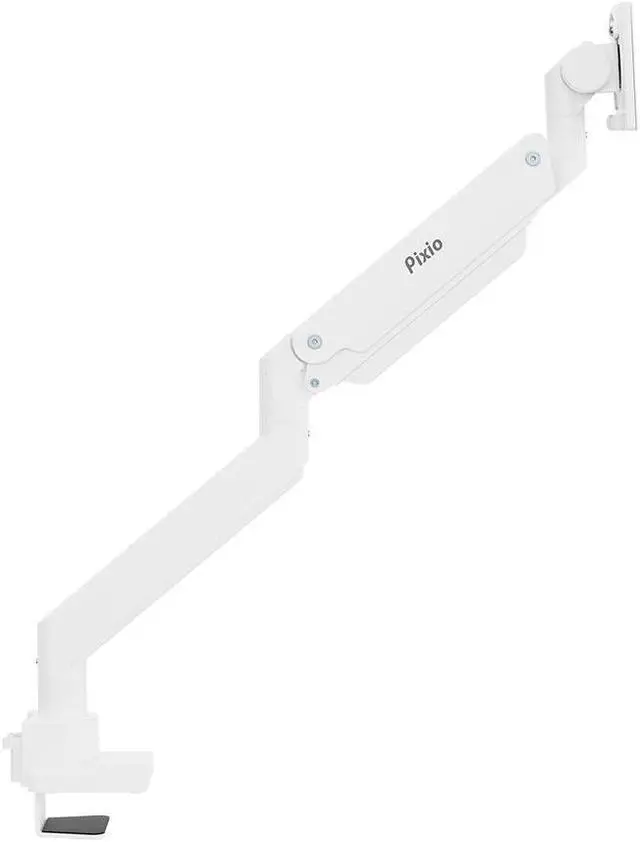 Alt view image 2 of 7 - Pixio PS2S Titan White Premium Single Monitor Arm Ultrawide Heavy-Duty Stand fits up to 57 inch Monitors Holds up to 59.4lbs VESA Compatible Integrated Cable Management Height Tilt Swivel Adjustable