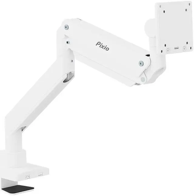 Alt view image 3 of 7 - Pixio PS2S Titan White Premium Single Monitor Arm Ultrawide Heavy-Duty Stand fits up to 57 inch Monitors Holds up to 59.4lbs VESA Compatible Integrated Cable Management Height Tilt Swivel Adjustable