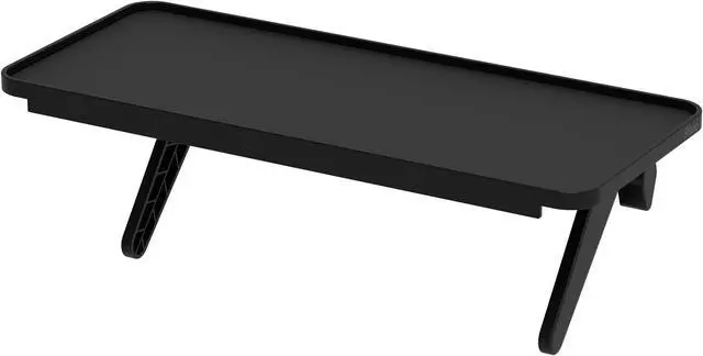 Main image of Pixio 12 inch Black Monitor Storage Top Shelf - Adjustable Platform, Universal Fit, Holds Up to 13lbs, Works on TV, Flat, Curved Monitors, Storage for Webcams, Clocks, Phone, Figures