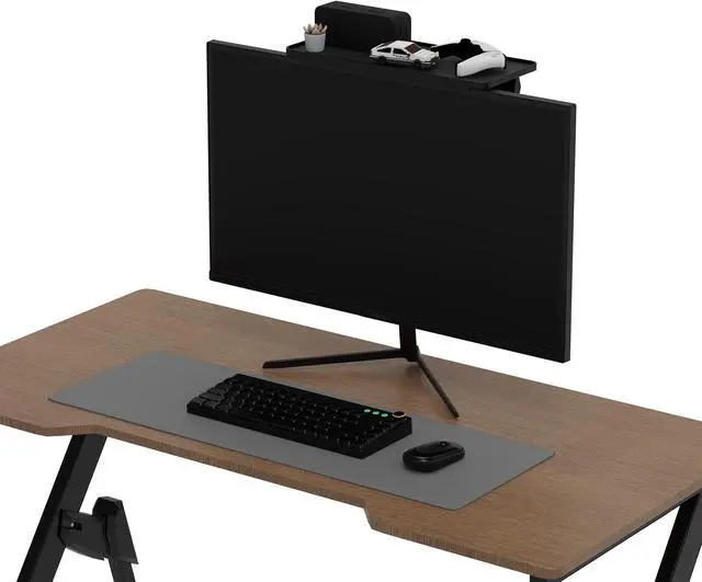 Alt view image 7 of 7 - Pixio 12 inch Black Monitor Storage Top Shelf - Adjustable Platform, Universal Fit, Holds Up to 13lbs, Works on TV, Flat, Curved Monitors, Storage for Webcams, Clocks, Phone, Figures