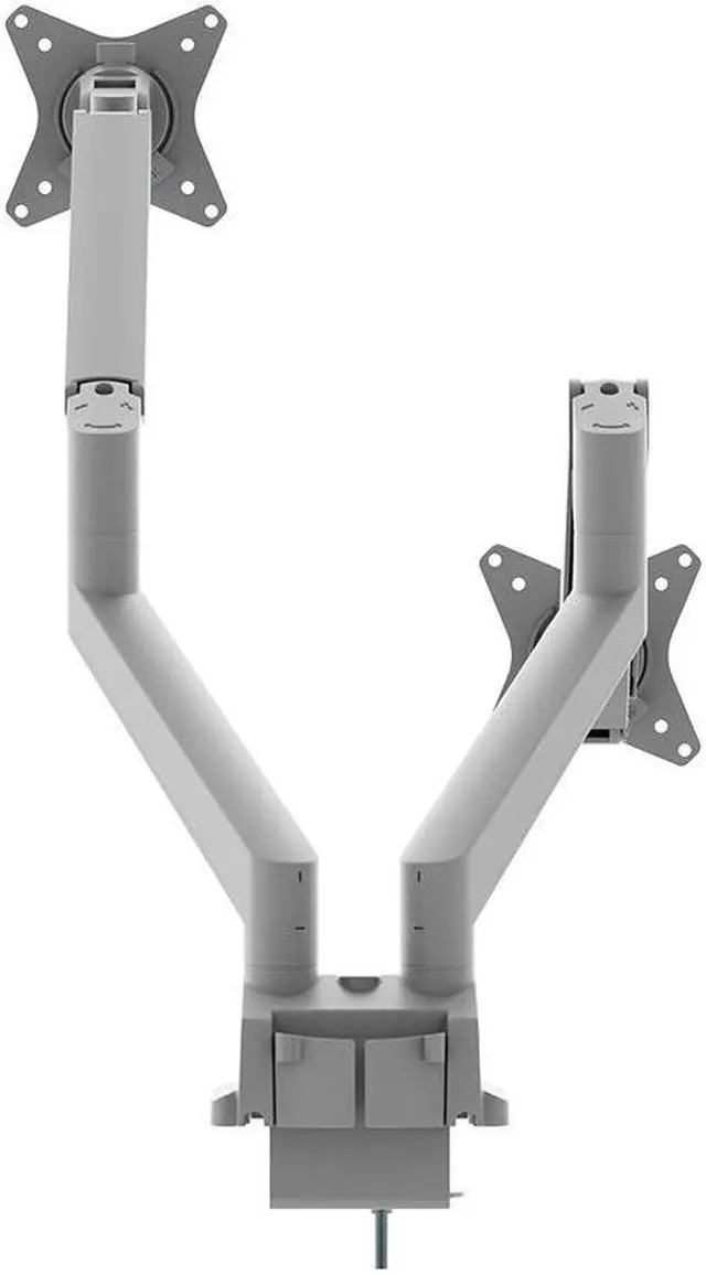 Alt view image 5 of 5 - Pixio PS1D Wave White Dual Monitor Arm Stand Desk Mount - Fits up to 32 inch Monitors and up to 19.8lbs, VESA Compatibility and Integrated Cable Management