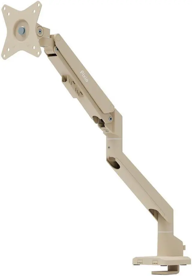 Alt view image 4 of 5 - Pixio PS1S Wave Beige Single Monitor Arm Stand Desk Mount - Fits up to 32 inches Monitors and up to 19.8lbs. VESA Compatibility and Integrated Cable Management