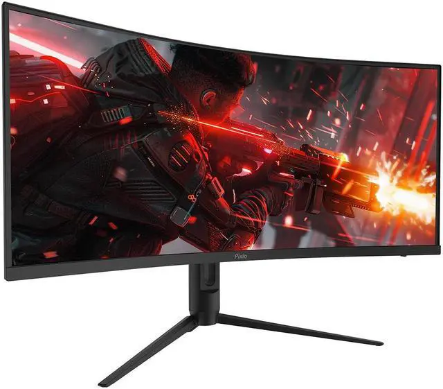 Alt view image 3 of 7 - Pixio PXC348C Neo 34 inch 180Hz Refresh Rate UWQHD 1440p Ultrawide Resolution 1000R Curve Fast VA Panel 1ms Response Time USB-C DisplayPort 65W Charging Adaptive Sync HDR Curved Gaming Monitor