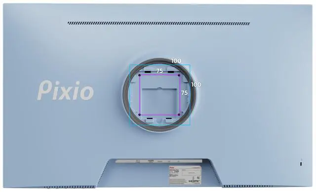 Alt view image 7 of 7 - Pixio PX275 Wave Blue 27 inch 100Hz Refresh Rate QHD 1440p Resolution IPS Panel 1ms MPRT Response Time Gaming Monitor with Adaptive Sync Blue