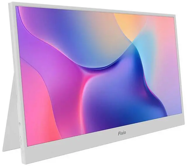 Alt view image 3 of 6 - Pixio PX160 Wave White Portable Monitor 15.6 inch 60Hz Refresh Rate FHD 1080p Resolution IPS panel HDR Screen Cover Stand USB-C HDMI Display for Laptop, PC, Console, Phone White