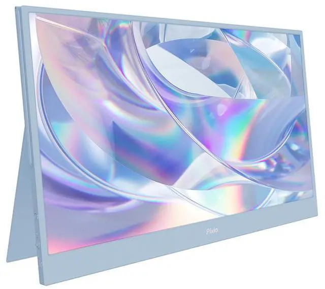 Alt view image 3 of 6 - Pixio PX160 Wave Blue Portable Monitor 15.6 inch 60Hz Refresh Rate FHD 1080p Resolution IPS panel HDR Screen Cover Stand USB-C HDMI Display for Laptop, PC, Console, Phone Blue