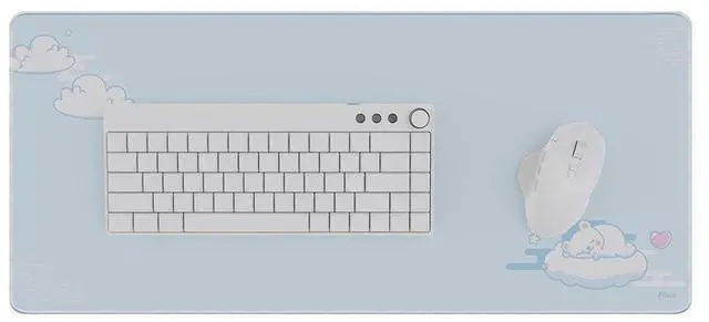 Alt view image 4 of 5 - Pixio Mouse Pads - 36 x 16 inch XXL Sleepy Bear Cloud Blue Multifunctional Large Desk Mats for Gaming, Office, Desktop Anti-slip Waterproof Washable Computer Mouse Mat