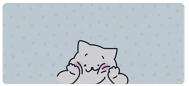 Main image of Pixio Mouse Pads - 36 x 16 inch XXL Squishy Cat Light Blue Multifunctional Large Desk Mats for Gaming, Office, Desktop Anti-slip Waterproof Washable Computer Mouse Mat