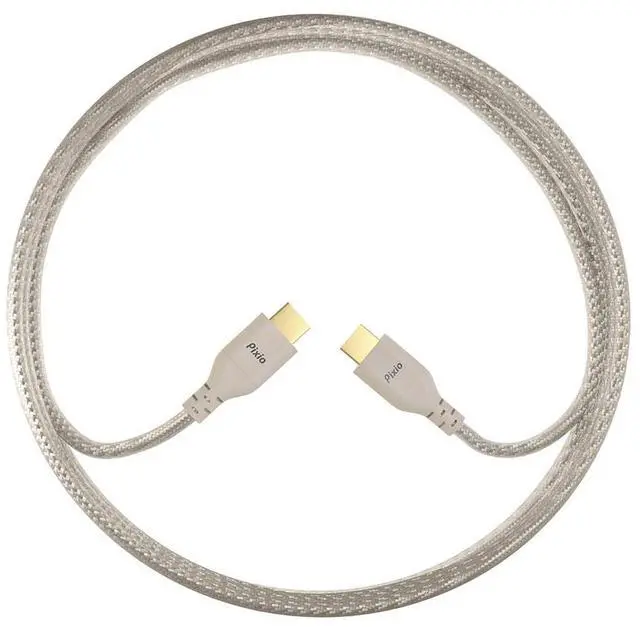 Alt view image 3 of 4 - Pixio 8K HDMI 2.1 Braided Cable Ultra High Speed Certified 10FT 3M 8K 60Hz 4K 120Hz Nylon Braided, Gold Plated Connector, Anti-Breakage, HDR10+, dtsx, eARC, HDCP, Dolby Compatible Beige