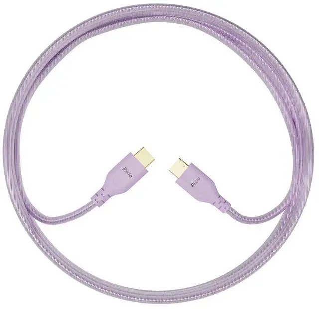 Alt view image 3 of 4 - Pixio 8K HDMI 2.1 Braided Cable Ultra High Speed Certified 6.5FT 2M 8K 60Hz 4K 120Hz Nylon Braided, Gold Plated Connector, Anti-Breakage, HDR10+, dtsx, eARC, HDCP, Dolby Compatible Purple