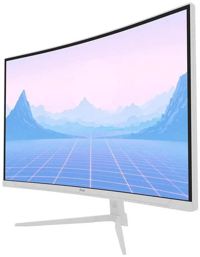Alt view image 3 of 7 - Pixio PXC278 Wave White 27 inch 180Hz Refresh Rate QHD 1440p Resolution 1650R Curved Fast VA Panel 1ms GTG Response Time Adaptive Sync HDR Curved Gaming Monitor White