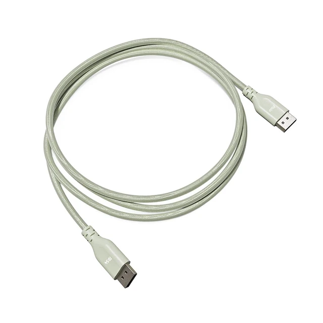 Alt view image 3 of 3 - Pixio Mint Green 16K DisplayPort 2.1 Cable DP54 Certified 6FT 16k 60Hz 4K 240Hz Nylon Braided Nickel-plated Connector Anti-Breakage DSC UHBR13.5