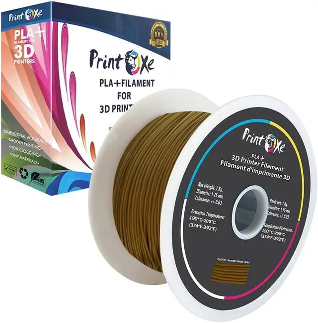 Alt view image 3 of 7 - 3D PLA+ / Pro PLA 8 Packs of 2 Black & 1 of White / Light Blue / Bronze / Green / Fluorescent Yellow / Purple Colour Filament for 3D Printers - 1.75 mm  - 1 Kg Net on Spool (2.2 LBs) Each