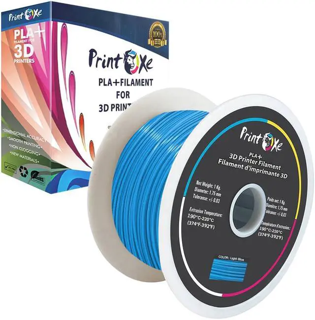 Alt view image 2 of 7 - 3D PLA+ / Pro PLA 8 Packs of 2 Black & 1 of White / Light Blue / Bronze / Green / Fluorescent Yellow / Purple Colour Filament for 3D Printers - 1.75 mm  - 1 Kg Net on Spool (2.2 LBs) Each