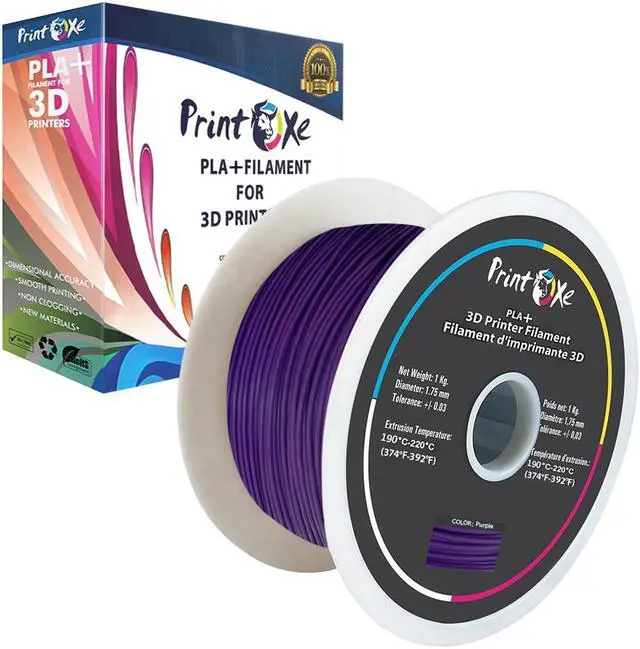 Main image of 3D PLA+ / Pro PLA Purple Colour Filament for 3D Printers - 1.75 mm Diameter - 1 Kg Net on Spool (2.2 LBs) Dimensional Accuracy +/- 0.03 mm