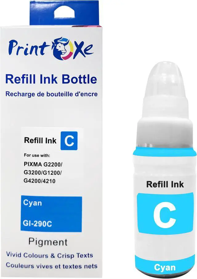 Alt view image 3 of 5 - GI-290 Compatible Ink Refill Bottles Set GI290 of 4 Colours for PIXMA G4200 G4210 G3200 G2200 G1200 G1000 G1100 G1400 G1800 G1900 G2000 G2100 G2400 G2800 G2900 G300 and others