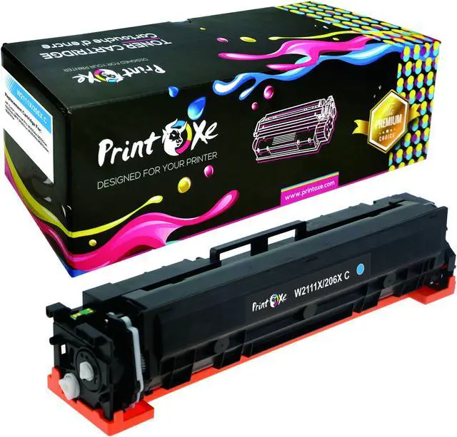 Alt view image 3 of 5 - 206X Compatible Set WITHOUT CHIP of 4 Toner High Yield Cartridges of 206A | Black W2110X | Cyan W2111X | Yellow W2112X | Magenta W2113X | for HP
