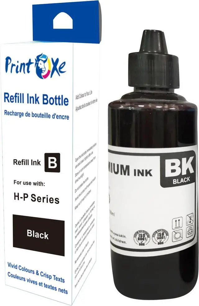 Alt view image 2 of 5 - Universal Ink Refill Set of 4 Bottles for HP & Desktop CISS & Cartridges Printers (Cartridges Refill Kit Not Included) 3701 Black | 3702 Cyan | 3703 Yellow | 3704 Magenta |