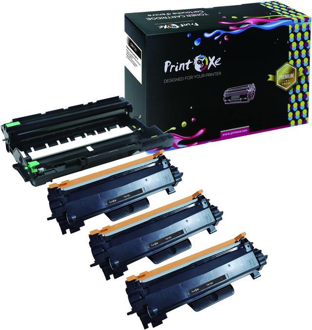 4PK Toner Compatible With Brother TN760 DR730 MFC-L2710DW