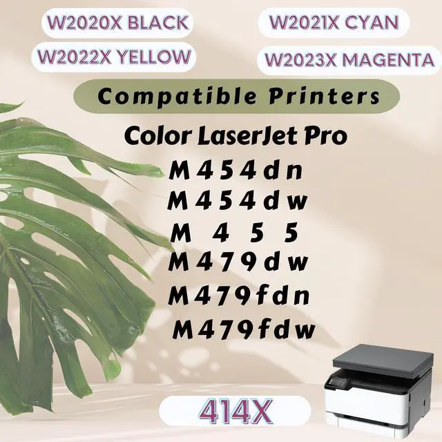 Alt view image 4 of 5 - W2021X CYAN 414X With Chip - High Yield Toner Cartridge of 414A / W2021A Cyan for HP Color LaserJet Pro M454dn M454dw M479dw M479fdn M479fdw