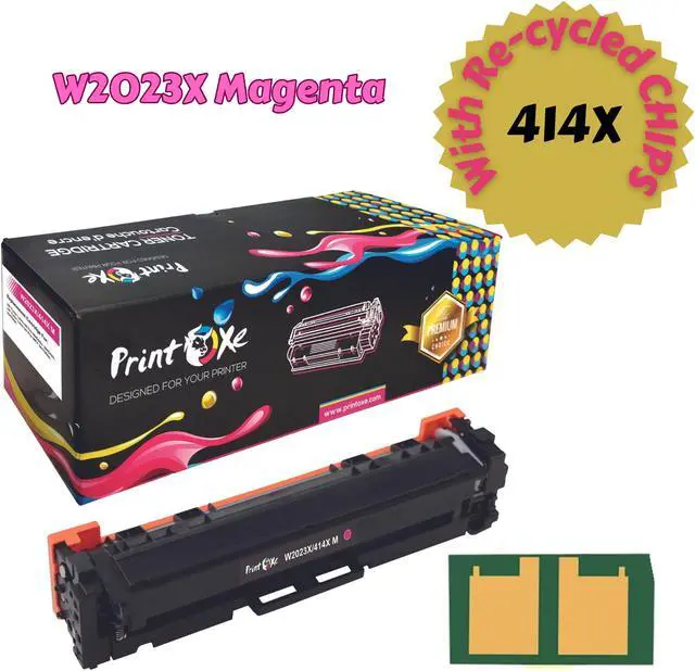 Main image of W2023X Magenta (Red) 414X With Chip High Yield Toner Cartridge of 414A / W2023A Version for HP Color LaserJet Pro M454dn M454dw M479dw M479fdn M479fdw