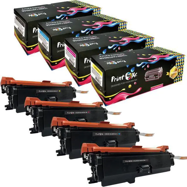 Main image of 507X Compatible Set High Yield of 507A ; CE400X CE401A CE402A CE403A of 4 Toner Cartridges for  Laserjet Enterprise 500 Color Printers