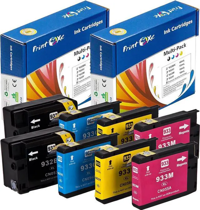 Main image of 932XL & 933XL Compatible 8 Ink Cartridges (2 Sets) Replacement for HP  (2 Black, 2 Cyan, 2 Magenta, 2 Yellow)