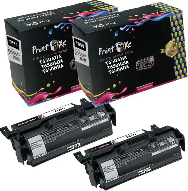 Main image of Compatible 2 Toner Cartridges for T650H21A / T650H11A / T650A11A Each Yield 25000 Pages for T650 T652 T654 T656 for Lexmark T650DN T650DTN T650N T652 T652DN T652DTN T654 T654DN T654DTN T656 T656DNE