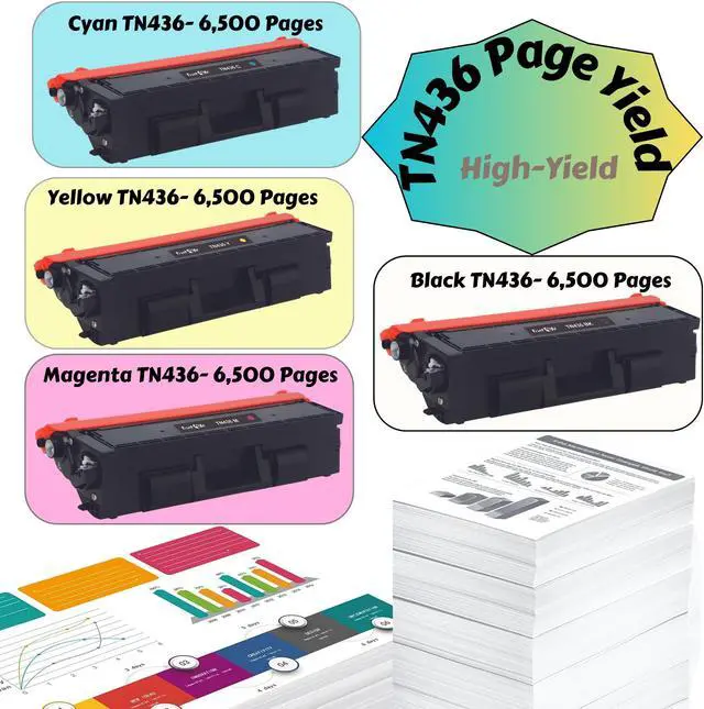 Alt view image 3 of 3 - TN436 BLACK Compatible TN-436 Toner Cartridge TN 436 for Brother HL-L8260CDW HL-8360CDW HL-9310CD(T) DCP-L8410CDW MFC-L8690CDW MFC- L8900 MFC-L8610CDW MFC-L9570CDW(T)
