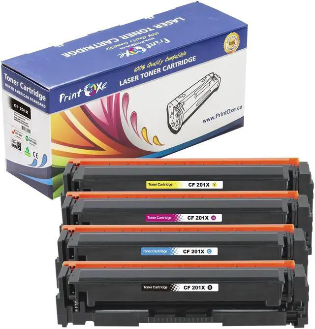Main image of 201X Compatible Set 201A High Yield; BK CF400X , Cyan CF401X , Magenta CF403X , Yellow CF402X for HP Color Laserjet Pro M252dw / M252n / MFP M277dw / M277n