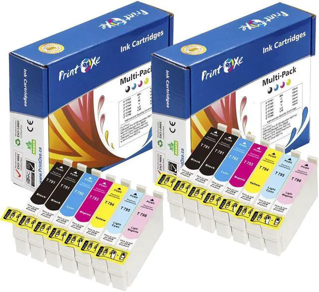 Main image of Epson Compatible 14 Ink Cartridges T079 ; 4 Black T079120 , 2 Cyan T079220 , 2 Magenta T079320 , 2 Yellow T079420 , 2 Light Cyan T079520 , & 2 Light Magenta T079620