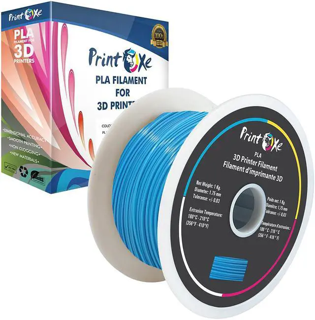 Main image of 3D LIGHT BLUE PLA Printer Filament 1.75 - 1Kg Spool (2.2 LBs) Dimensional Accuracy +/- 0.03 mm