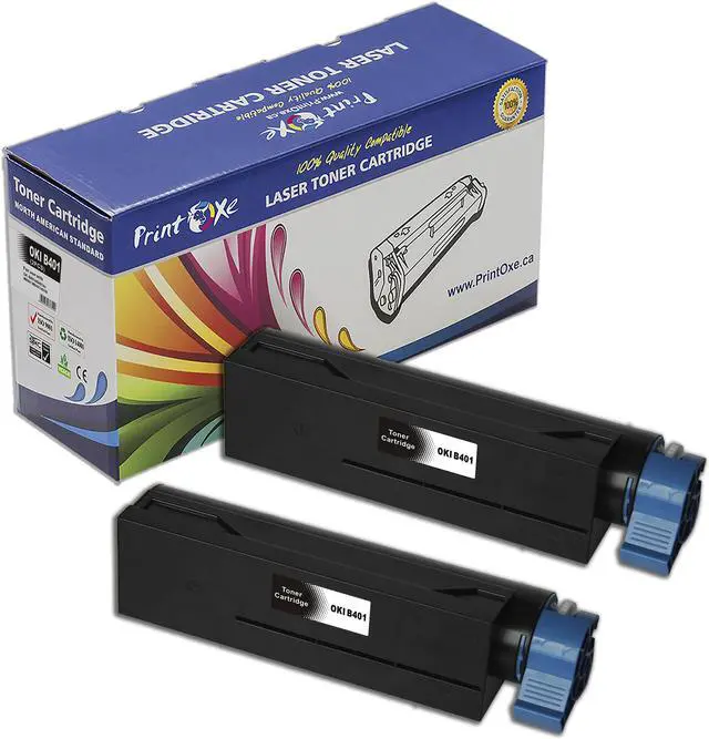 Main image of B401 Compatible 2 Toner Cartridges for OKIDATA  High Yield 44992402 of 2,500 Pages for Oki Data B401d / B401dn / MB441 / MB451 / MB451W