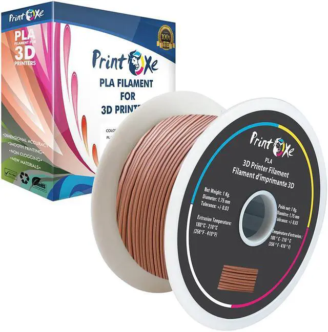 Main image of 3D Coffee Colour PLA Printer Filament 1.75-1Kg Spool (2.2 LBs) Dimensional Accuracy +/- 0.03 mm