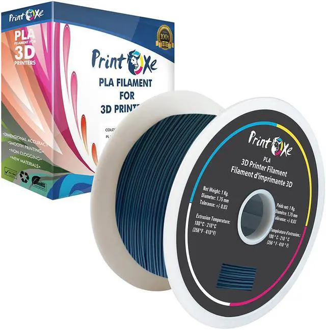 Main image of 3D Navy Blue PLA Printer Filament 1.75-1Kg Spool (2.2 LBs) Dimensional Accuracy +/- 0.03 mm