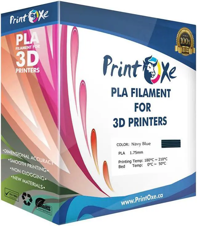 Alt view image 2 of 2 - 3D Navy Blue PLA Printer Filament 1.75-1Kg Spool (2.2 LBs) Dimensional Accuracy +/- 0.03 mm