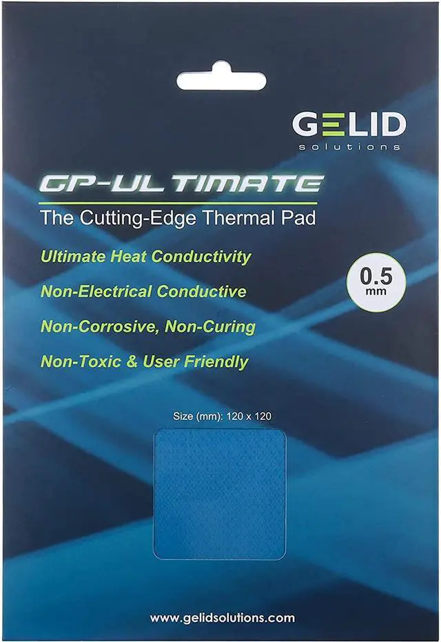 Alt view image 6 of 7 - Gelid Solutions Ultimate GP-Ultimate-Thermal Pad 120x120x0.5mm. Excellent Heat Conduction, Ideal Gap Filler. Easy Installation Thermal Conductivity 15W - 1 Pack