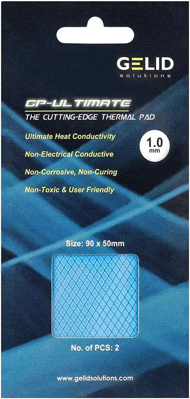 Alt view image 6 of 7 - Gelid Solutions GP-Ultimate 15W-Thermal Pad 90x50x1.0mm (2pcs). Excellent Heat Conduction, Ideal Gap Filler. Easy Installation - 2 Pack