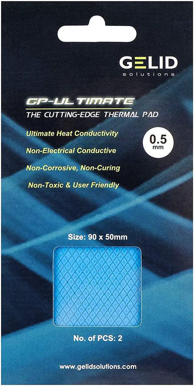 Alt view image 5 of 6 - Gelid Solutions GP-Ultimate 15W-Thermal Pad 90x50x0.5mm (2pcs). Excellent Heat Conduction, Ideal Gap Filler. Easy Installation - 2 Pack