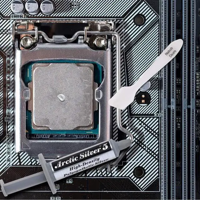 Alt view image 3 of 7 - Arctic Silver 5 - Bonus Tool & Micro Fiber Cloth & Pad - Thermal Cooling Compound Paste 3.5g High-Density Polysynthetic Silver