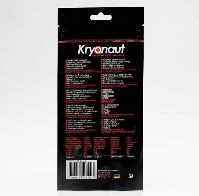 Alt view image 3 of 6 - Thermal Grizzly Kryonaut The High Performance Thermal Paste for Cooling All Processors, Graphics Cards and Heat Sinks in Computers and Consoles 5.55g