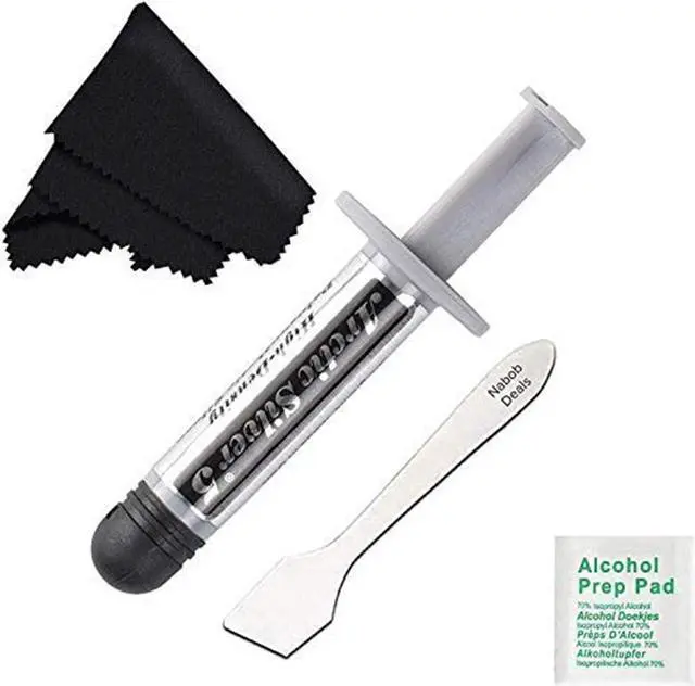Main image of Arctic Silver 5 - Bonus Tool & Micro Fiber Cloth & Pad - Thermal Cooling Compound Paste 3.5g High-Density Polysynthetic Silver