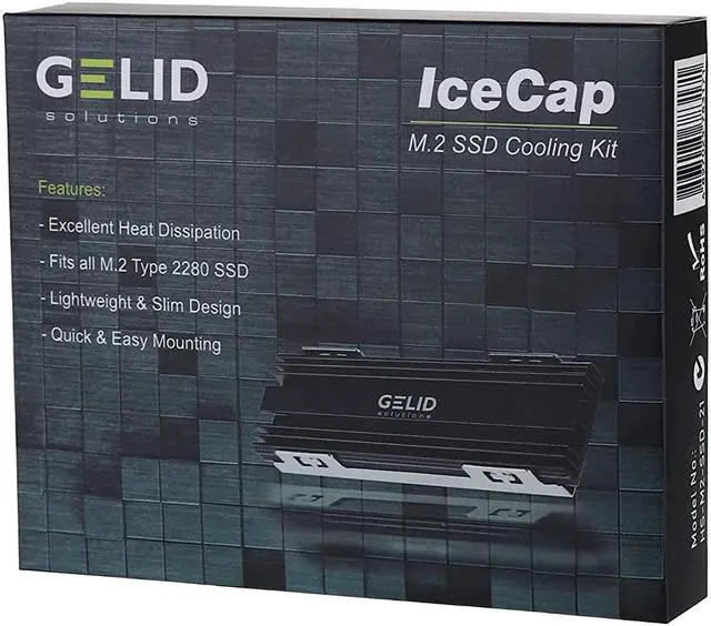 Alt view image 5 of 6 - Gelid Solutions Icecap M.2–SSD Cooler with Thermal Throttling–M.2 2280 SSD Compatible–Aluminum Heatsink-Thermal Pad Included 72x23x10
