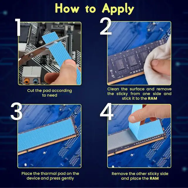 Alt view image 5 of 9 - Gelid Solutions GP-Ultimate 15W-Thermal Pad 120x20x 1.5mm(2pcs). Excellent Heat Conduction, Ideal Gap Filler. Easy Installation - 2 Pack