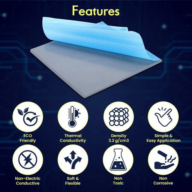 Alt view image 4 of 7 - Gelid Solutions Ultimate GP-Ultimate-Thermal Pad 120x120x0.5mm. Excellent Heat Conduction, Ideal Gap Filler. Easy Installation Thermal Conductivity 15W - 1 Pack