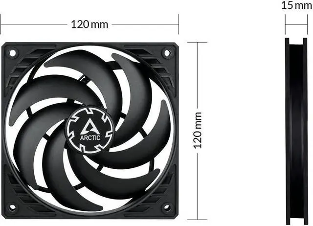 Alt view image 11 of 12 - ARCTIC P12 SLIM PWM PST 120mm Case Fan with PWM Sharing Technology (PST)