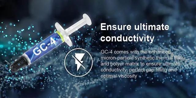 Alt view image 3 of 5 - Gelid Solutions GC-4-3.5g Thermal Compound for Heat Sinks | Maximum Thermal Conductivity | Easy to use | Non-Corrosive