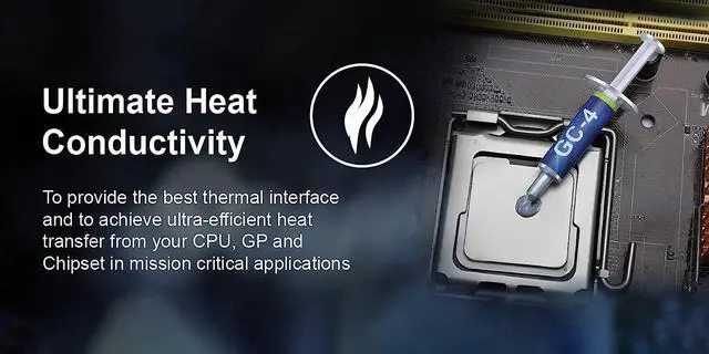 Alt view image 4 of 5 - Gelid Solutions GC-4-3.5g Thermal Compound for Heat Sinks | Maximum Thermal Conductivity | Easy to use | Non-Corrosive
