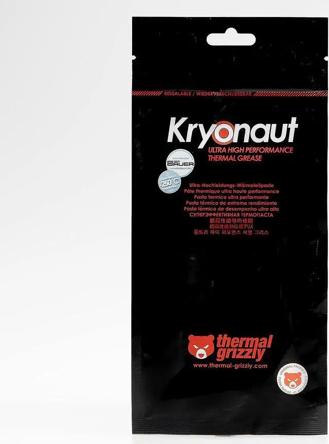 Alt view image 3 of 5 - Thermal Grizzly Kryonaut The High Performance Thermal Paste for Cooling All Processors, Graphics Cards and Heat Sinks in Computers and Consoles (11.1 Gram)