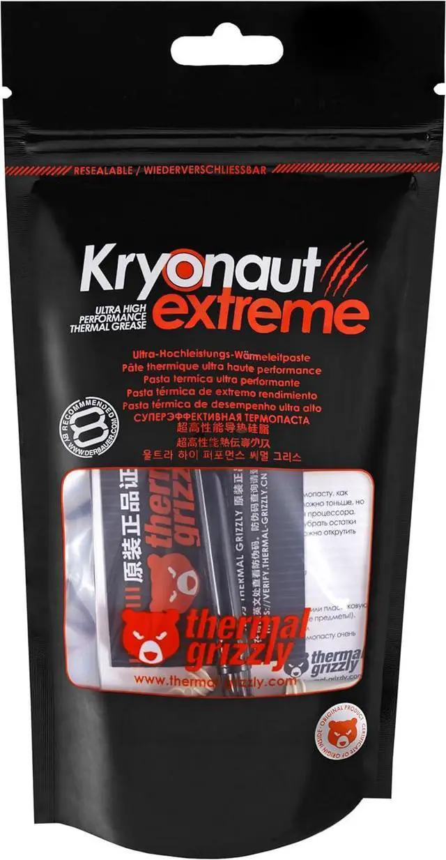 Alt view image 6 of 7 - Thermal Grizzly Kryonaut Extreme - Extremely High Performance Thermal Paste - for Maximum Thermal Conductivity While Overclocking CPU/GPU/PS4/PS5/Xbox (3 Pack of 2 Gram)